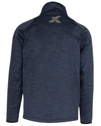 Navy Coloured Xpert Mens Pro Half Zip Tech Fleece on White Background
