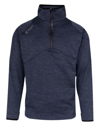 Navy Coloured Xpert Mens Pro Half Zip Tech Fleece on White Background
