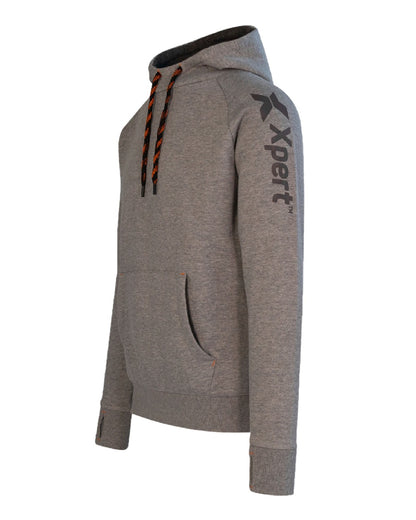 Grey Marl Coloured pert Mens Pro Pullover Hoodieon White Background
