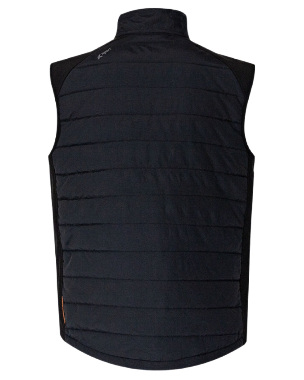 Black Coloured Xpert Mens Pro Rip-Stop Panelled Bodywarmer on White Background
