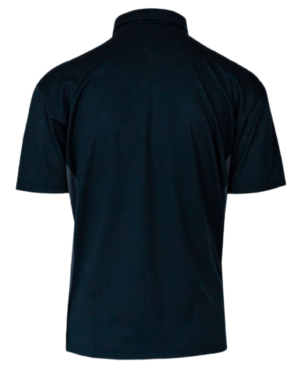 Navy Grey Coloured Xpert Mens Pro Stretch Polo Shirt on White Background
