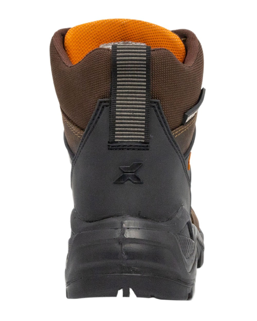 Brown Coloured Xpert Mens Typhoon Waterproof Safety Boots on White Background
