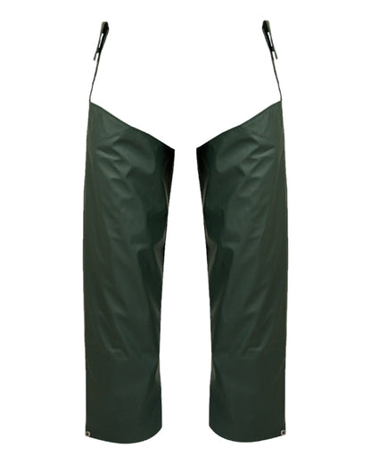 Green Coloured Xpert Swampmaster No-Sweat Stormgear Waterproof Split Leggings on White Background
