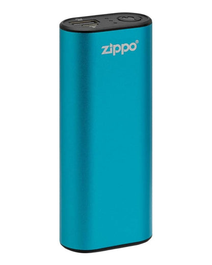 Blue Coloured Zippo Heatbank 6 Rechargeable Hand Warmer On A White Background 