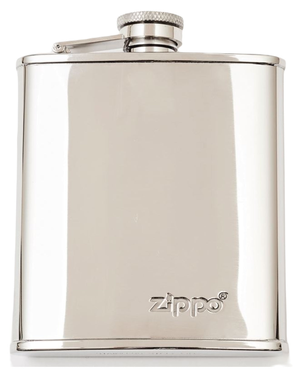 Whitby Gear Polished Hip Flask On A White Background