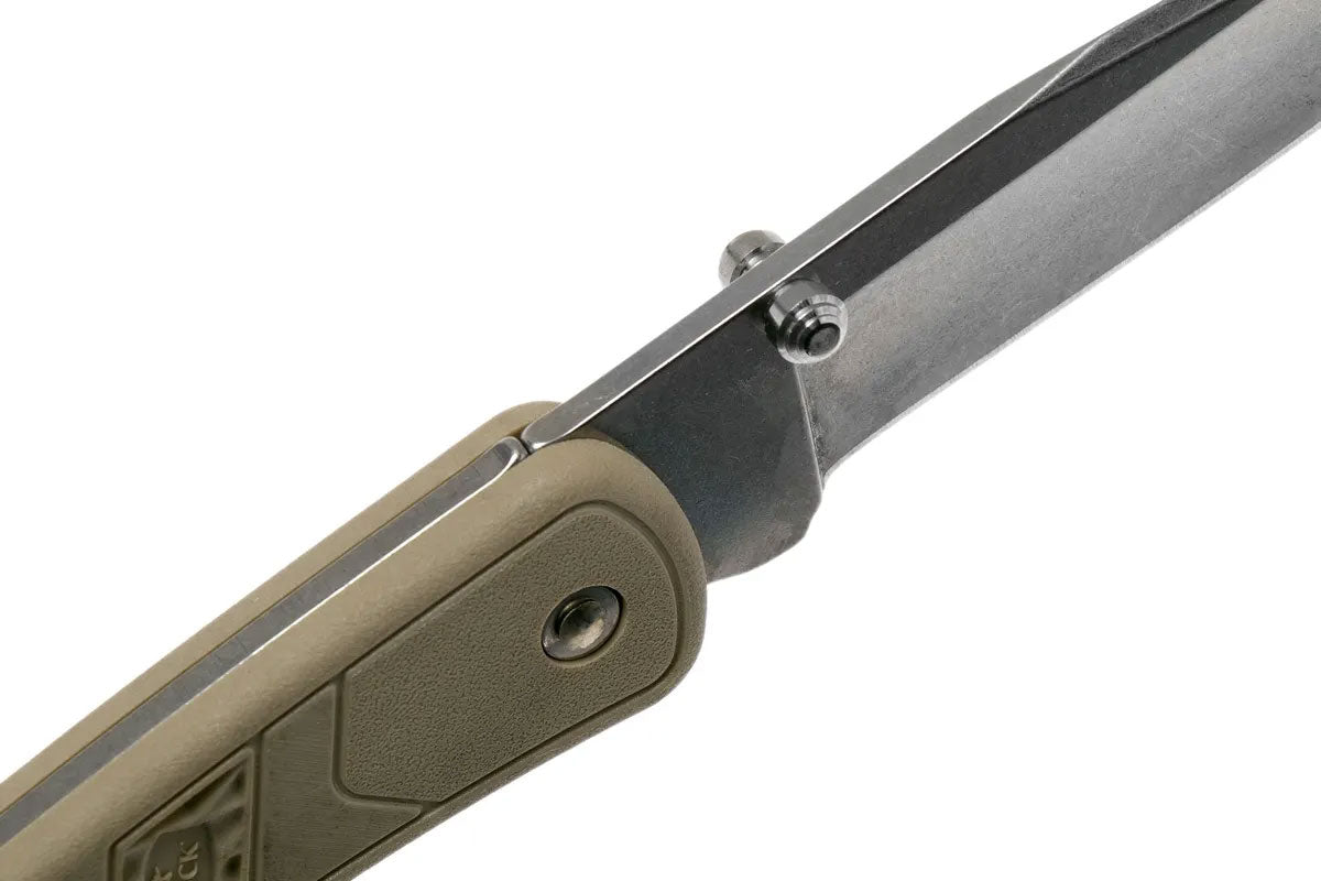 Tan Buck Folding Hunter Slim Knife