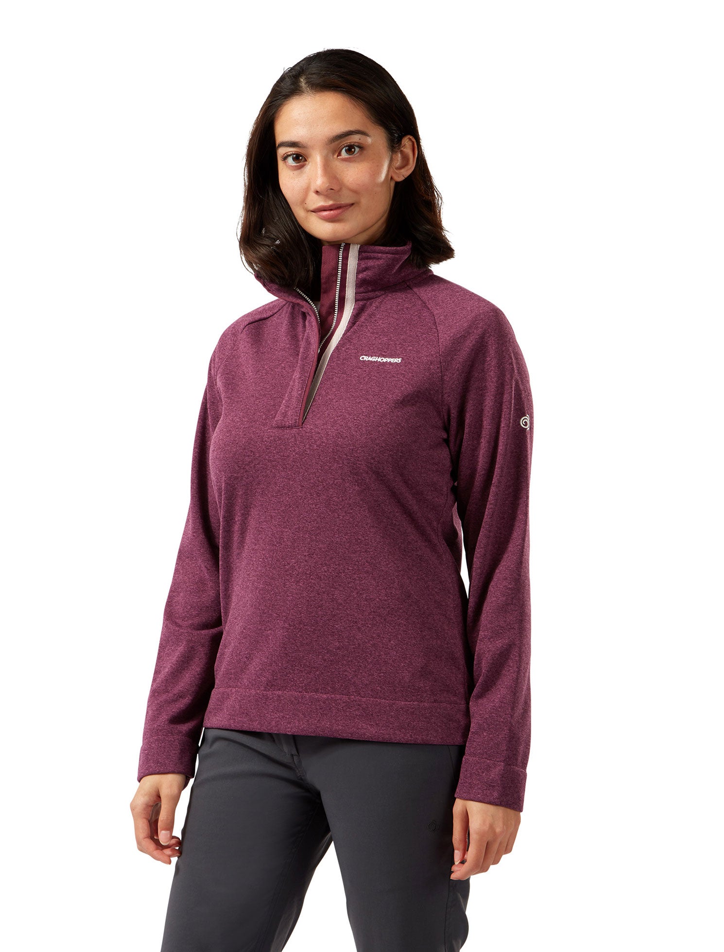 Ladies Blackcurrant Craghoppers Ladies Helena Half Zip Fleece