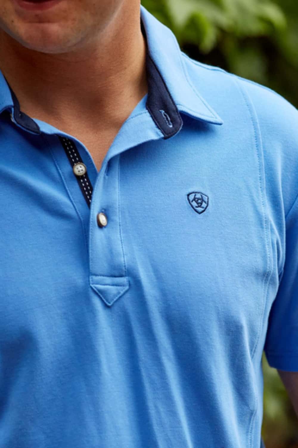 Ariat Medal Polo Shirt in Reykjavik Blue 