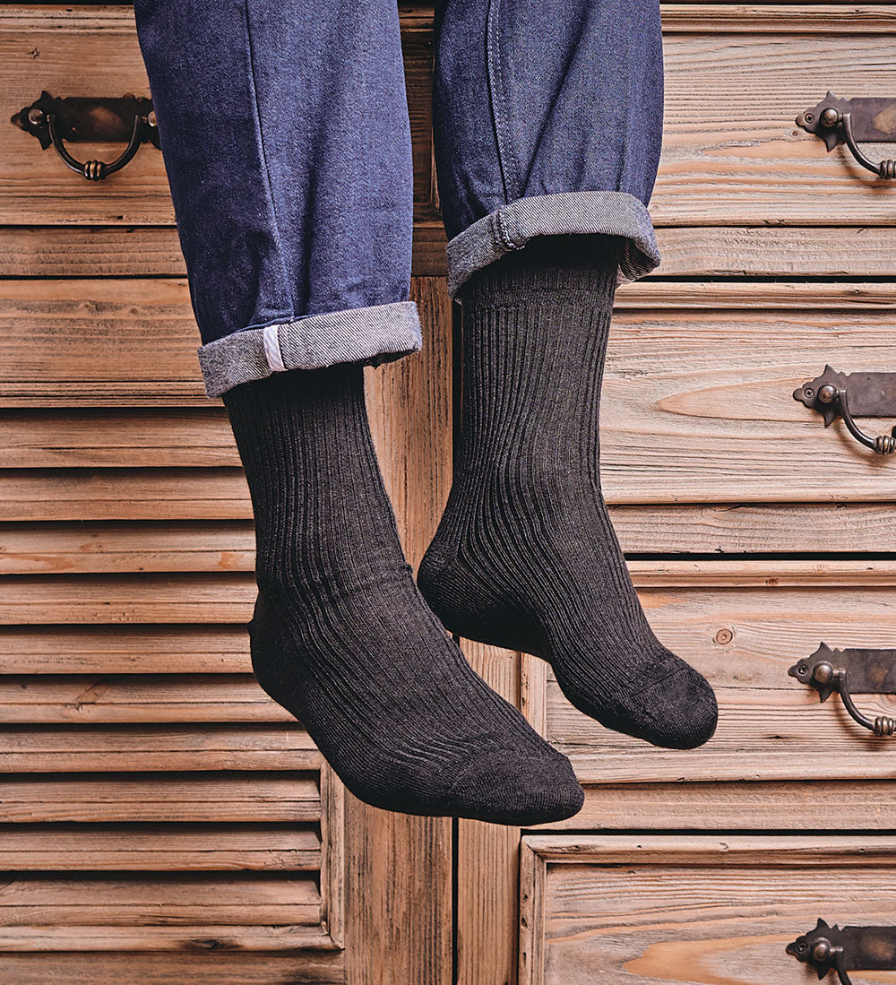 Grey HJ Hall Extra Wide Soft Top Sock | Sanitised Wool 