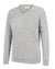 Grey Hoggs of Fife Ladies Cable V-Neck Sweater #colour_grey