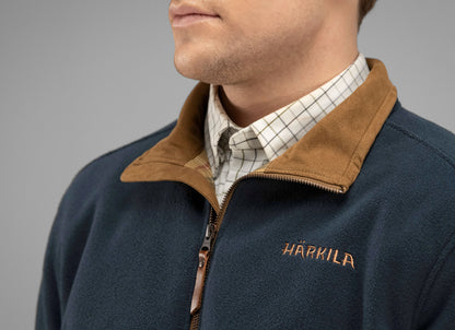 Dark navy Harkila Sandhem Half-Zip Polartec® Fleece Top 