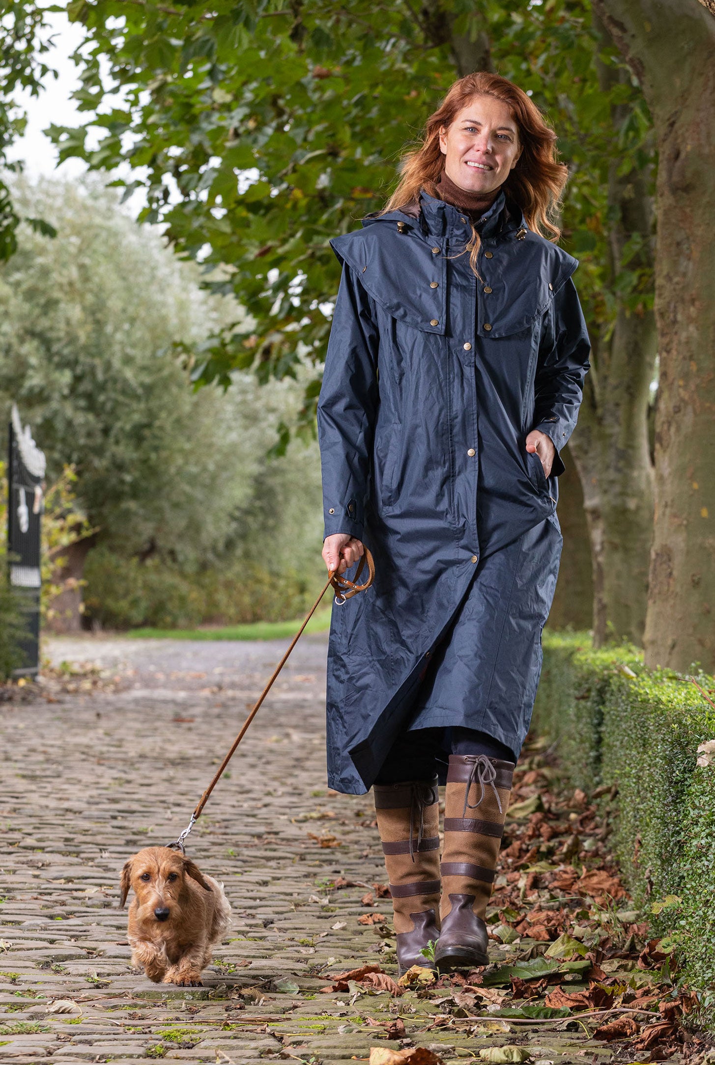 Long waterproof dog walking coat sale