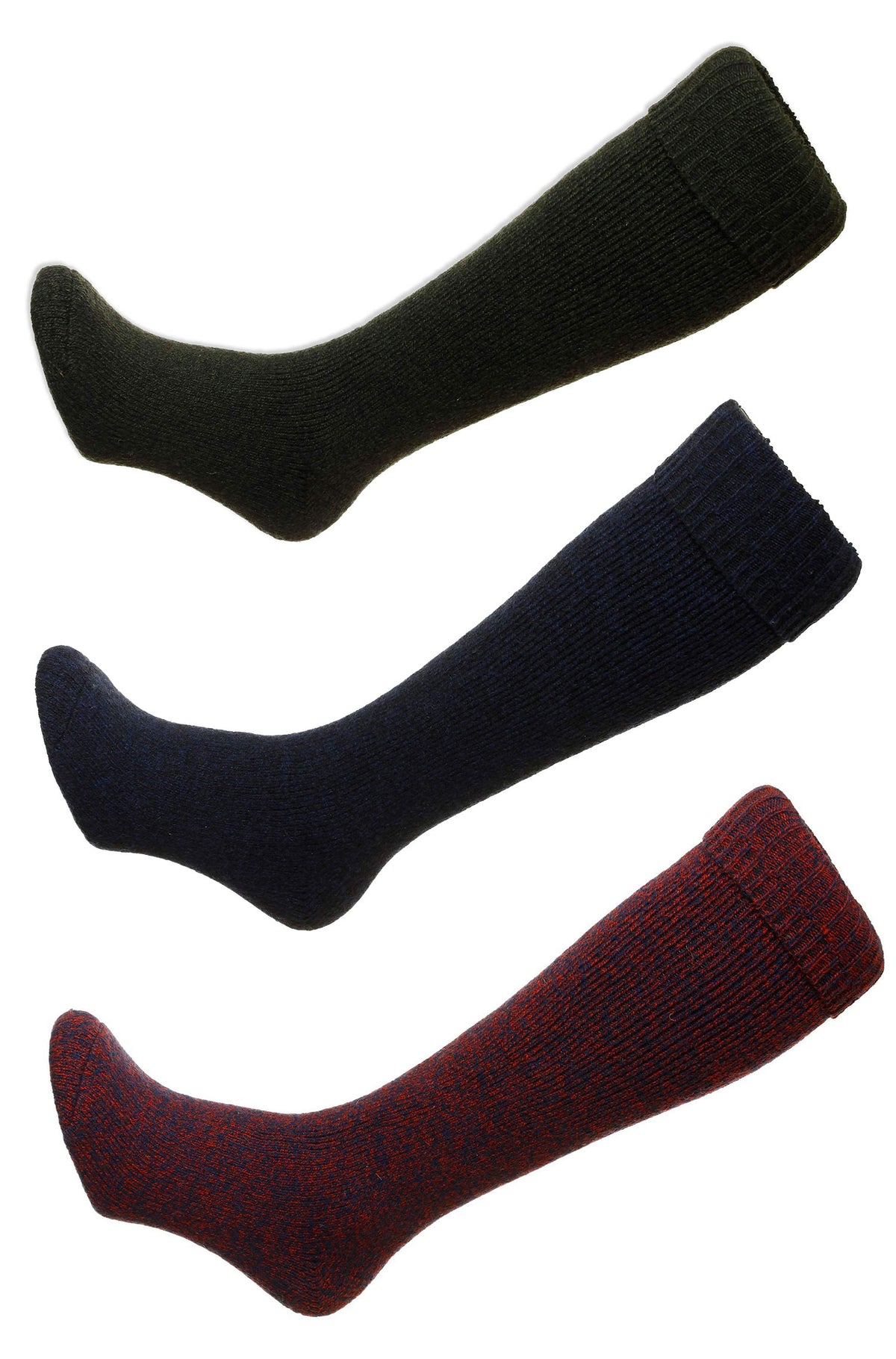 HJ Hall Wellington Socks | Navy, Olive, Red 