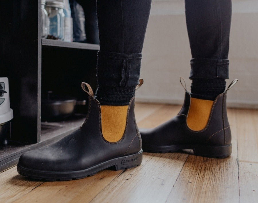 Blundstone 1919 Dark Brown Mustard Leather Boots