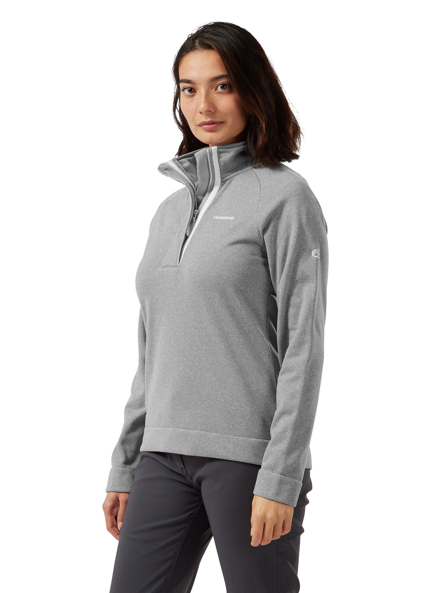 Cloud Grey Craghoppers Ladies Helena Half Zip Fleece