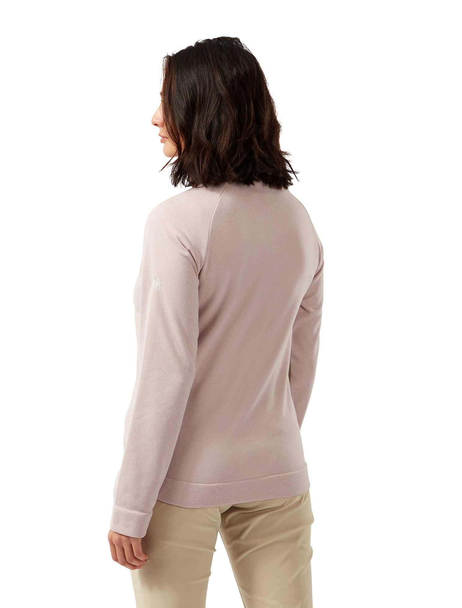 Back Lilac Craghoppers Ladies Helena Half Zip Fleece