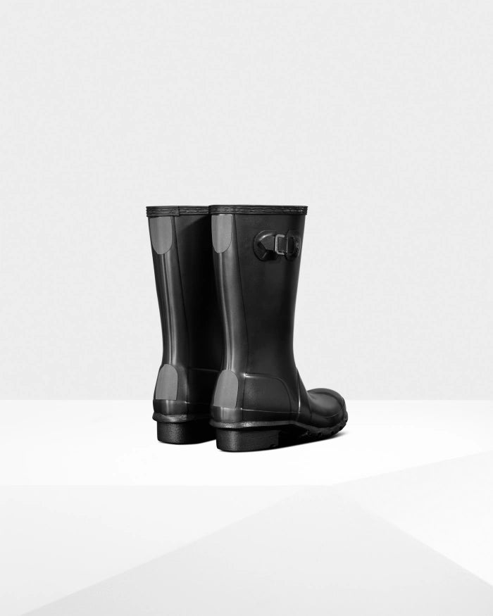 Hunter Big Kids Original Pearlised Wellington Boots in Black