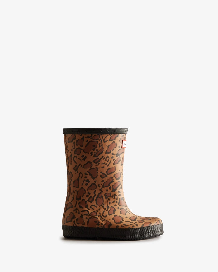 Hunter Kids First Leopard Print Wellington Boots