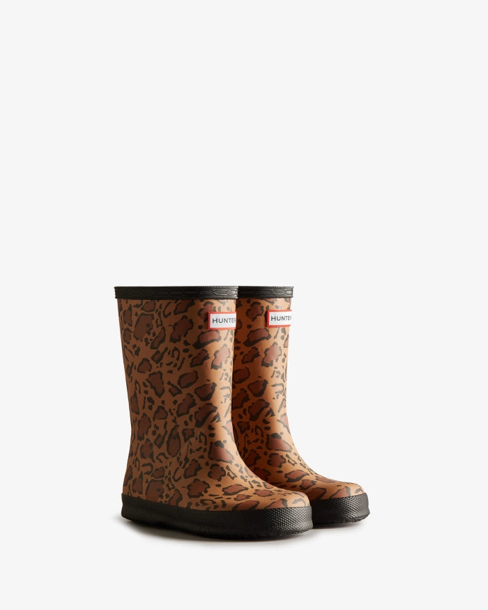 Hunter Kids First Leopard Print Wellington Boots