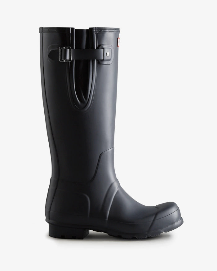 Hunter Mens Tall Side Adjustable Wellington Boots in Navy 