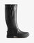 Hunter Mens Balmoral Neoprene Adjustable Wellington Boots in Black - Side View #colour_black