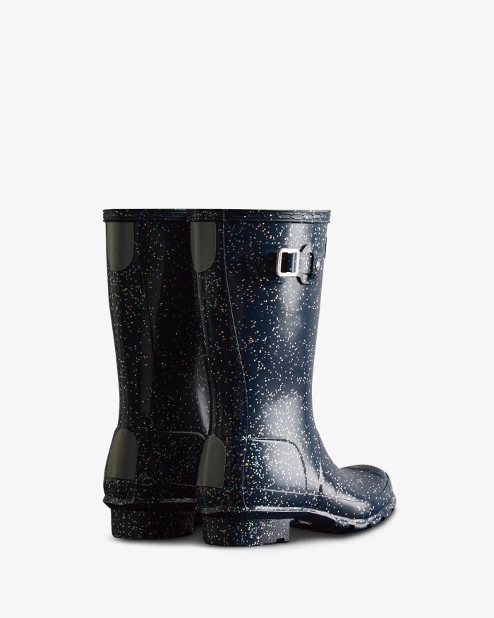 Hunter Big Kids Giant Glitter Wellington Boots in Valtameri Blue