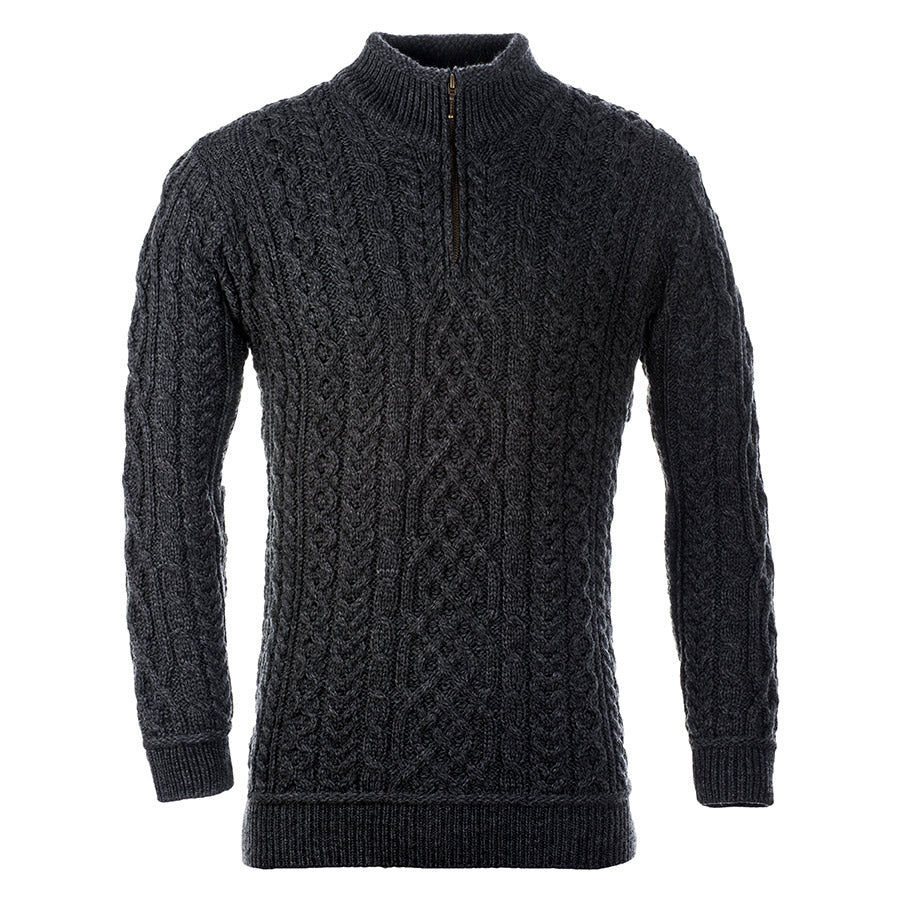 Aran Supersoft Merino 1/2 Zip Jumper - Hollands Country Clothing 