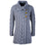 Ocean Blue Aran Supersoft Merino Wool Long Cardigan #colour_ocean-grey