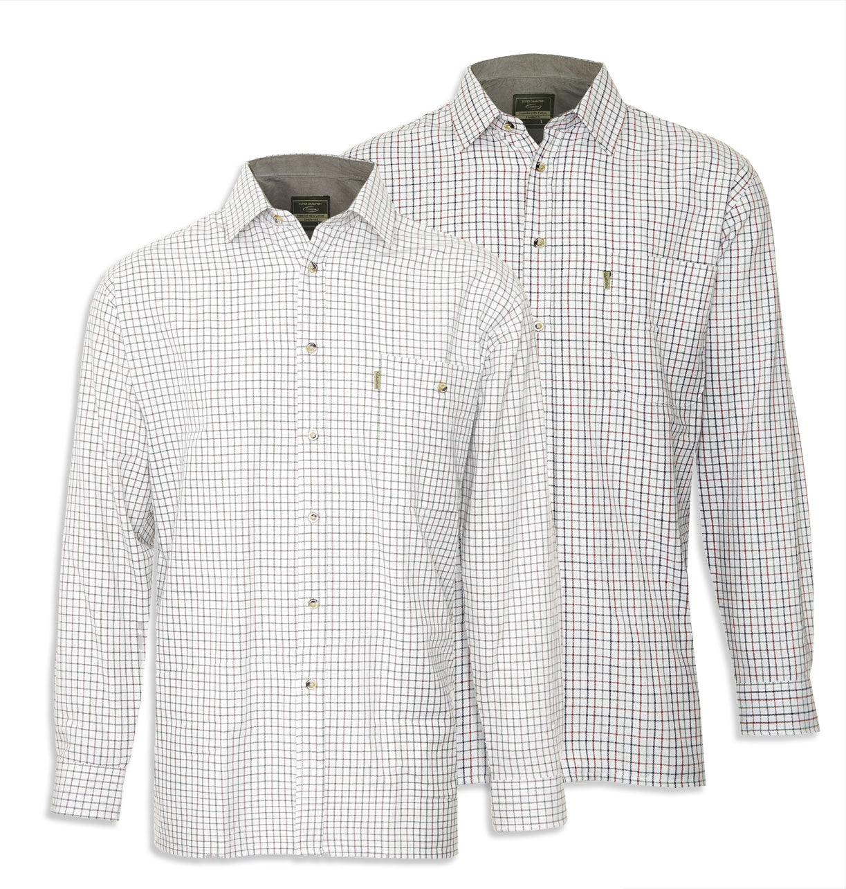 Champion Ayr Heavyweight All Cotton Tattersall shirt | Green, Navy check 