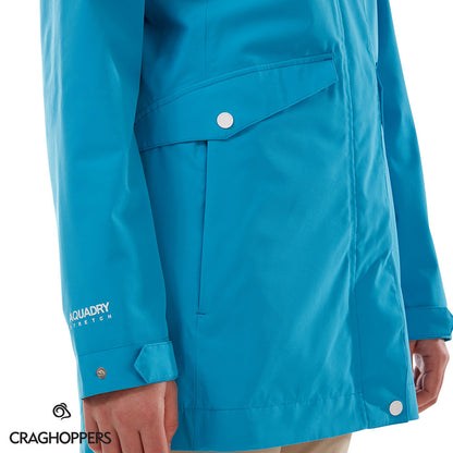 Pockets Mediterranean Blue Craghoppers Salia Mid Length Waterproof Jacket