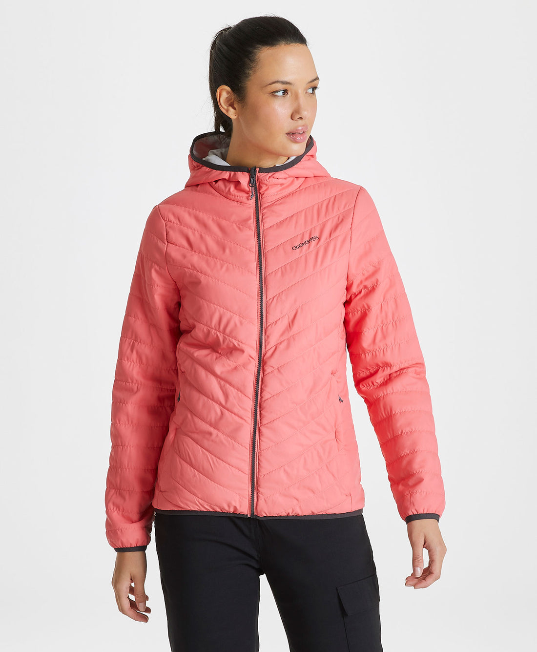 Dusty Coral / Lunar Grey Craghoppers Ladies Compresslite V Jacket