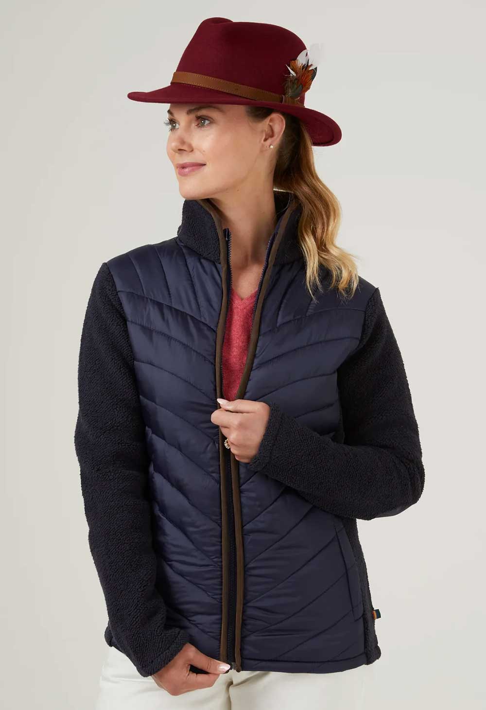 Alan Paine Ladies Highshore Quilted JacketNavy 