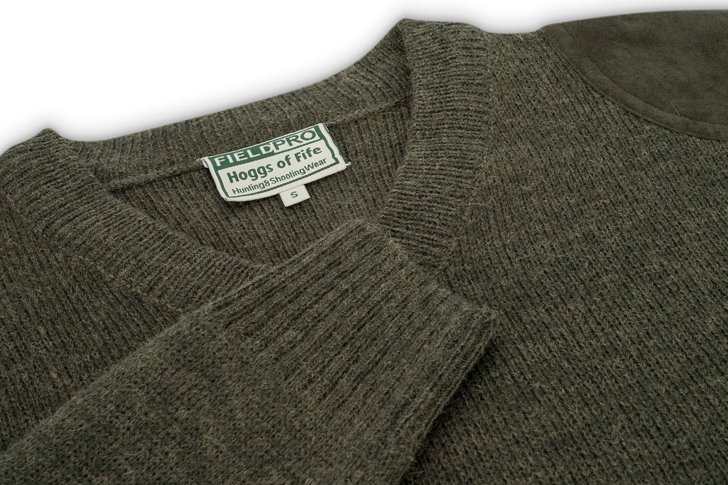 Loden Green Hoggs of Fife Melrose V-Neck Hunting Pullover