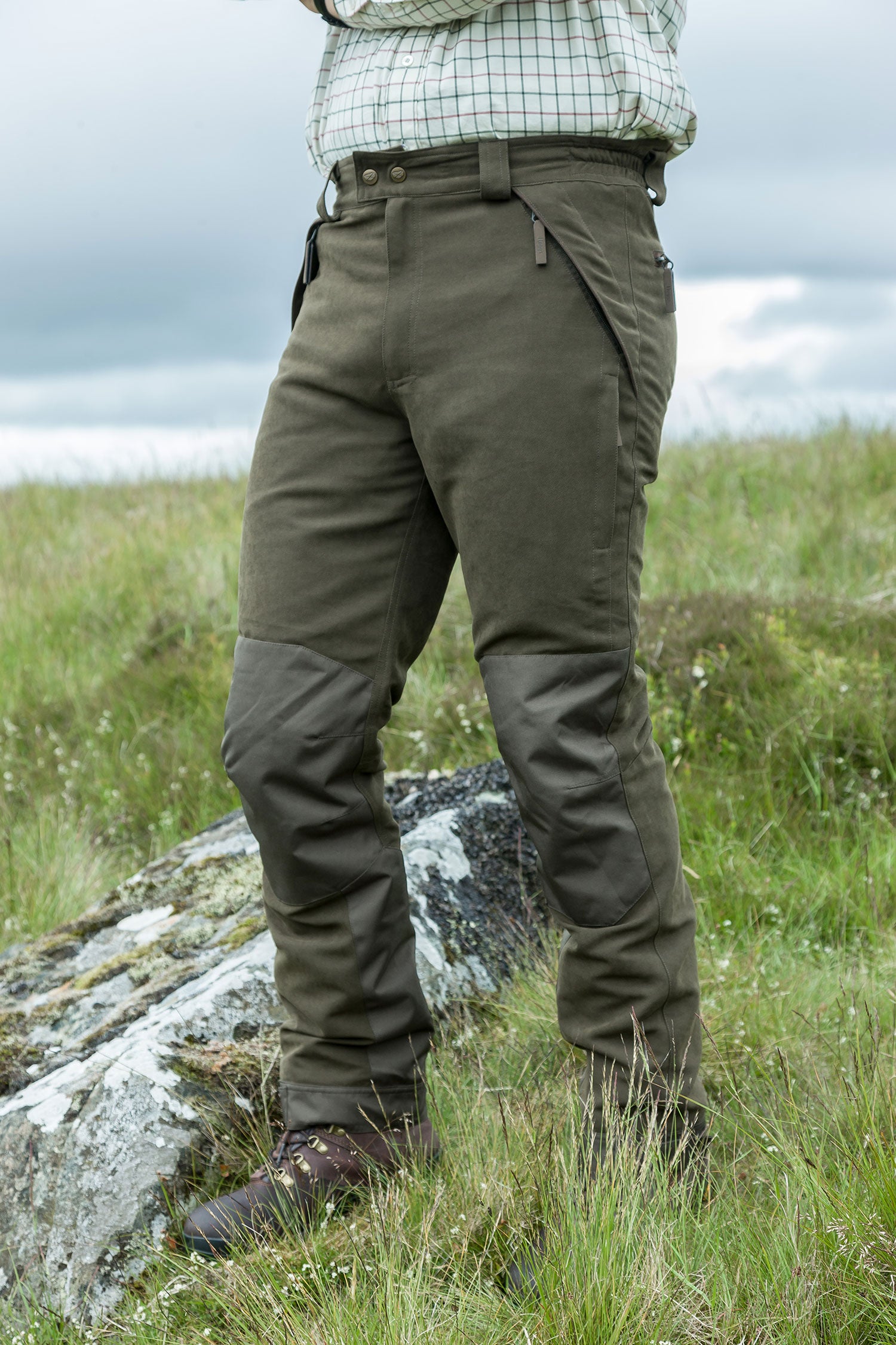 Work and shooting trousers Hoggs of Fife Kincraig Waterproof Field Trousers | Olive Green