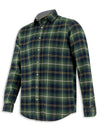 Hoggs of Fife Pitmedden Tartan Check Shirt | Green#colour_green-check