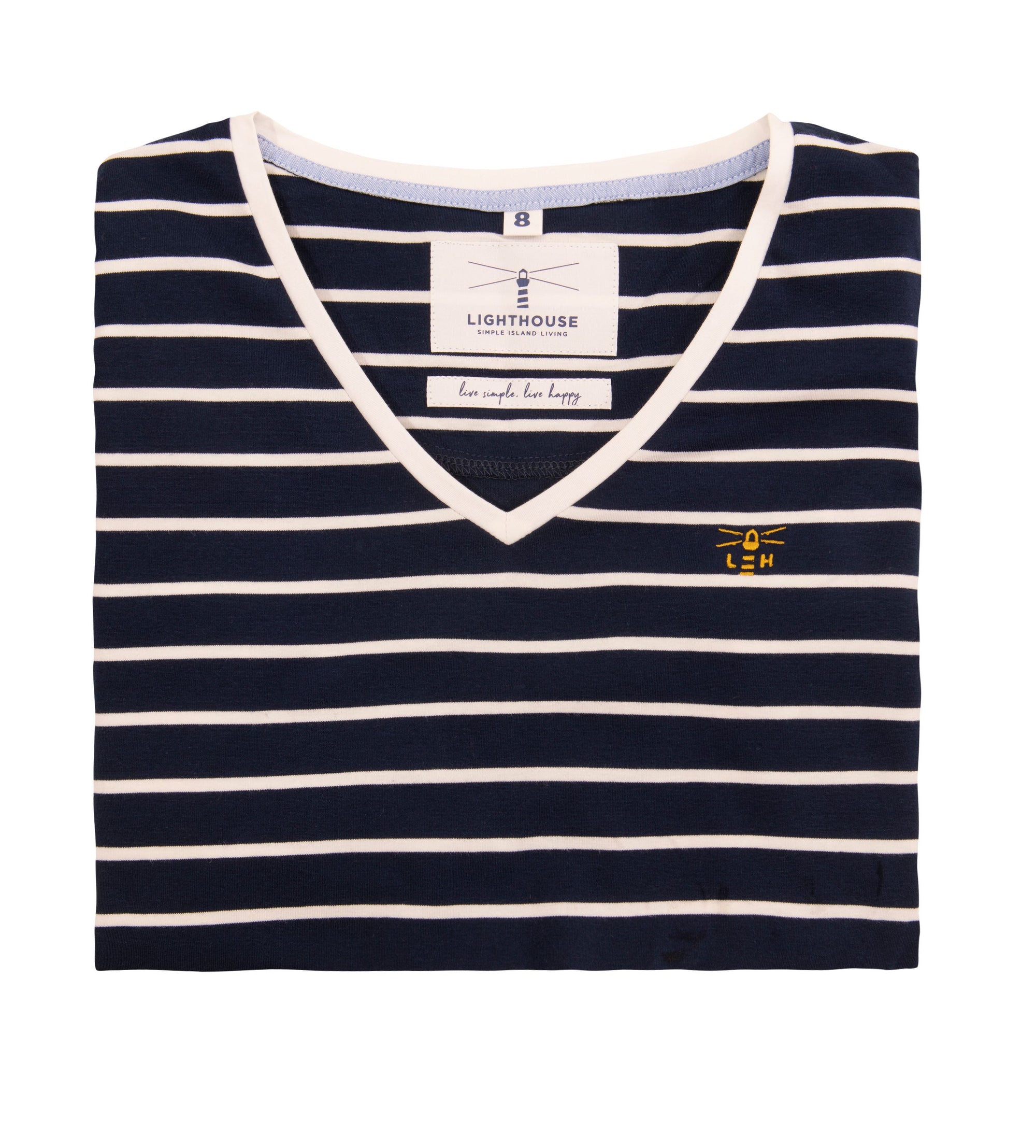 Navy Stripe Lighthouse Ariana Ladies Top