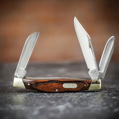 371 Buck Stockman Knife traditional  three blade knife