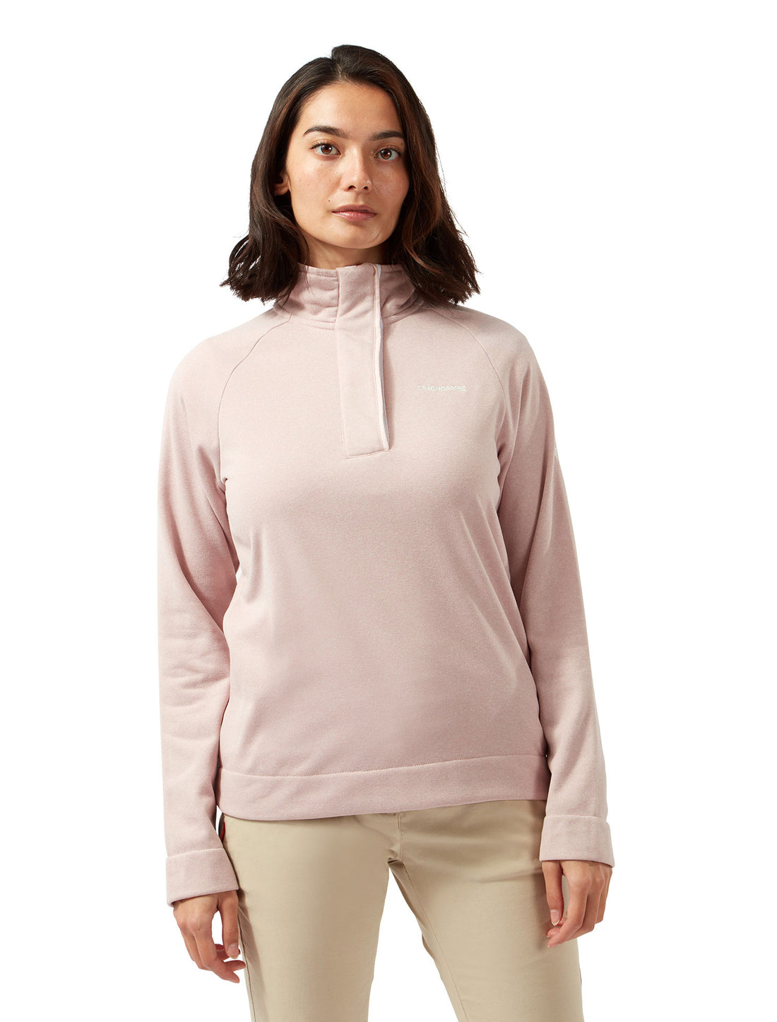 Pink Lilac Craghoppers Ladies Helena Half Zip Fleece