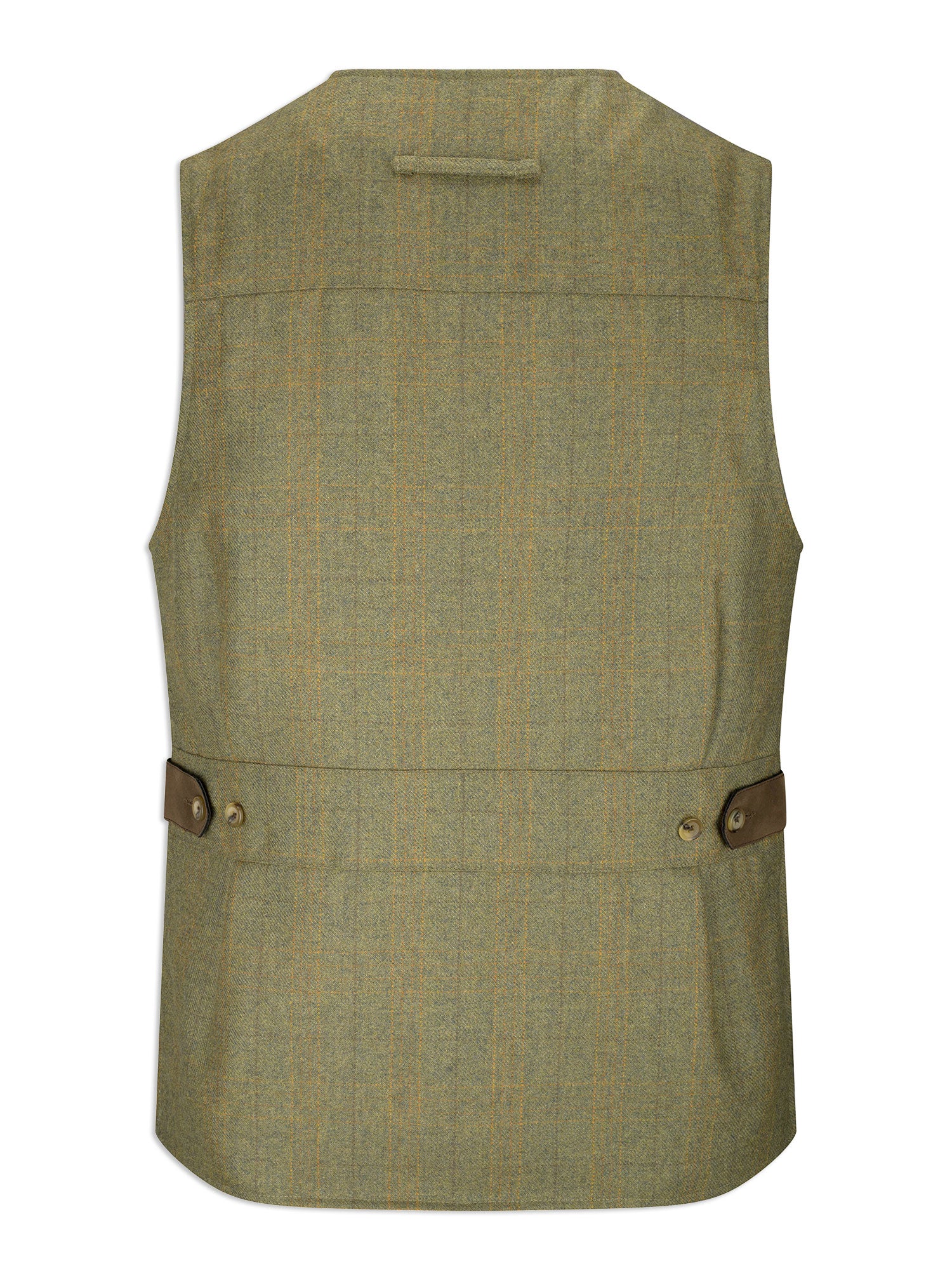 Back Hoggs of Fife Kinloch Technical Tweed Field Waistcoat | Autumn Bracken