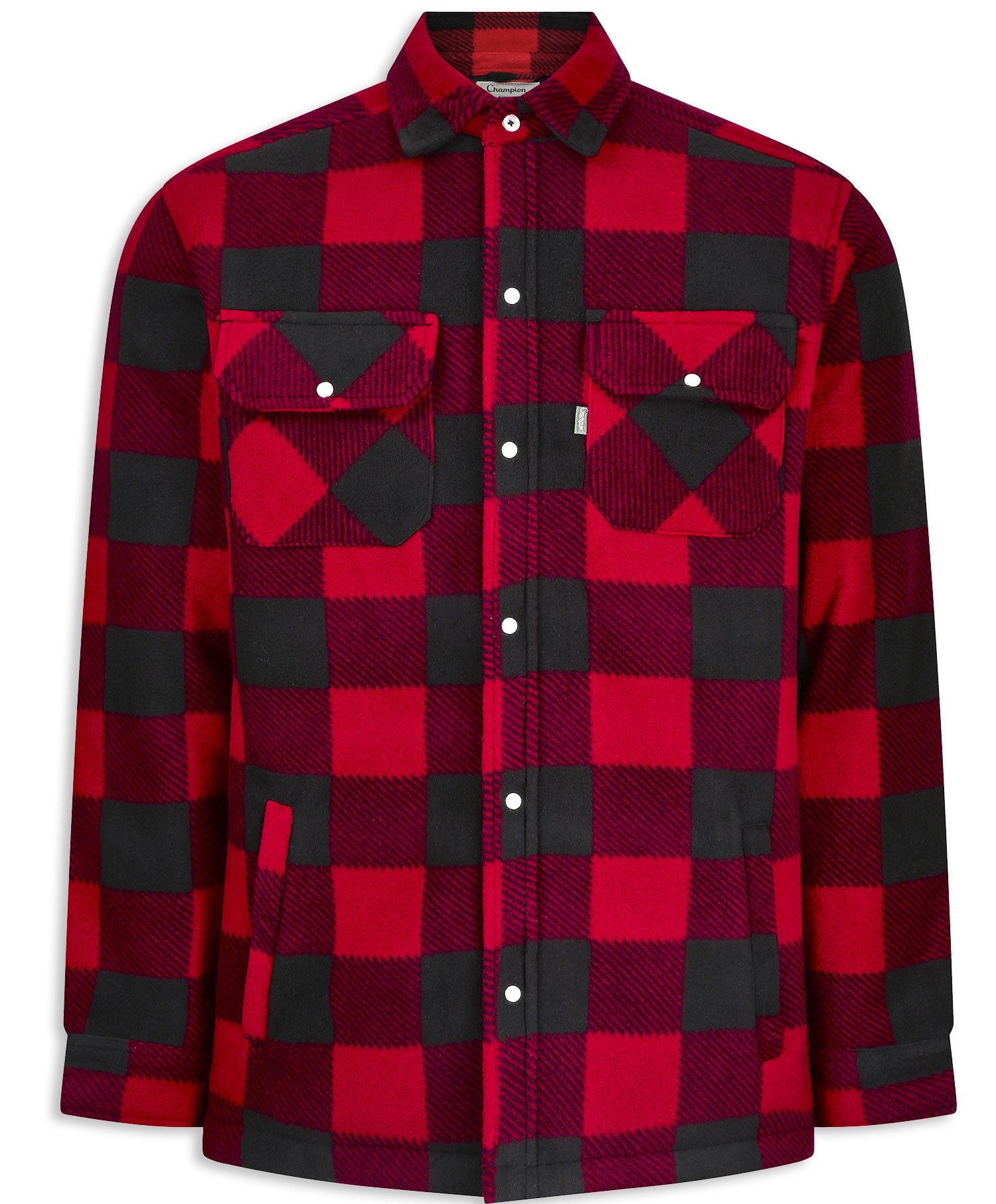 Mens fleece checked on sale shirts