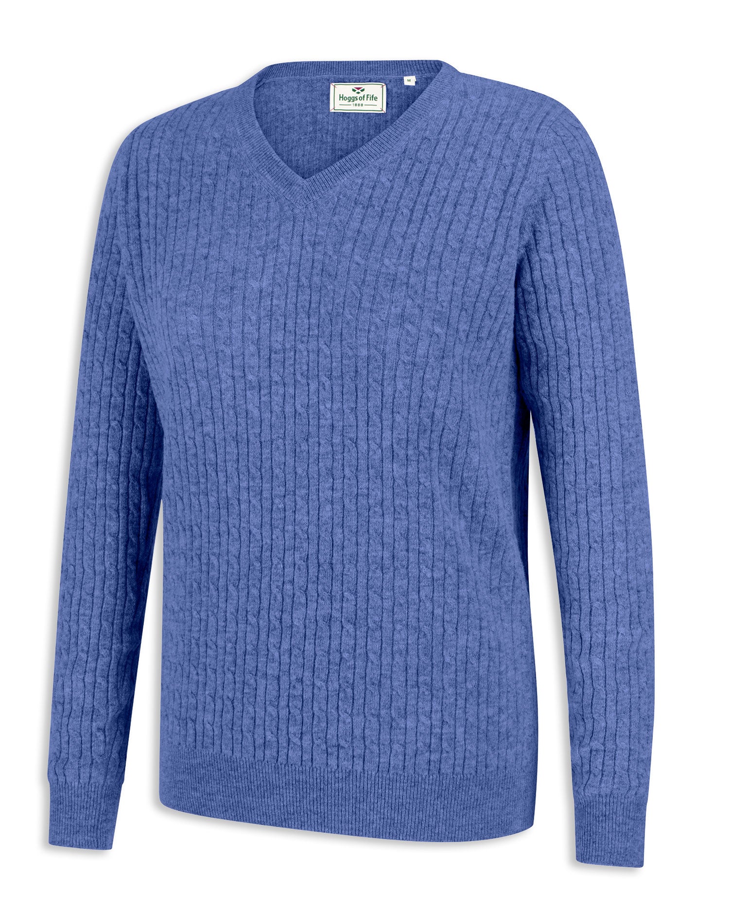 Violet Blue Hoggs Lambswool Vee Neck Pullover 