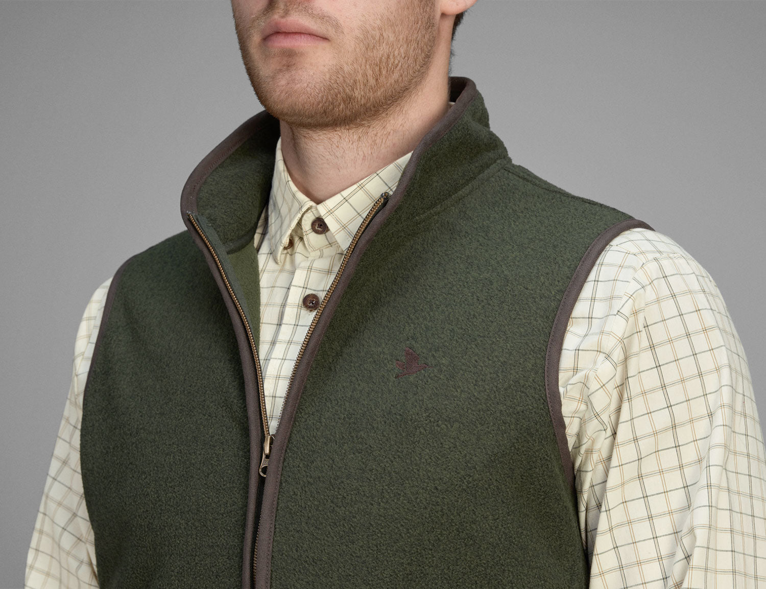 ~High collar green Seeland Woodcock Fleece Country Gilet 