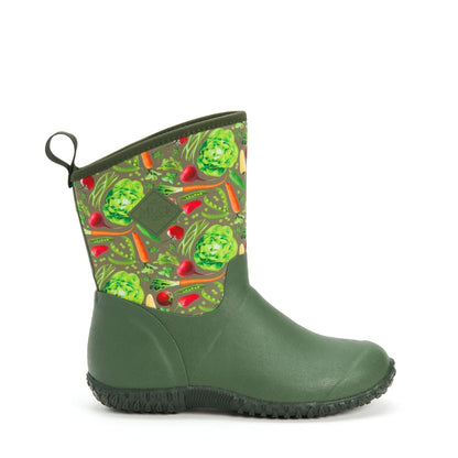 Green Veggie Print Muck Boots Women&