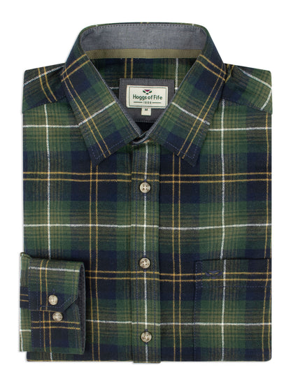 Hoggs of Fife Pitmedden Tartan Check Shirt | Green