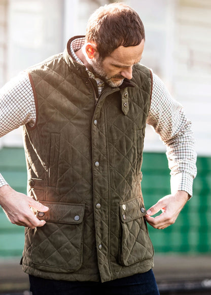 Olive felwell quilted gilet alan paine 