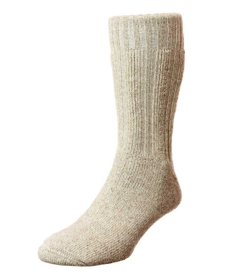 Beige HJ Hall Premium Merino Wool Boot Sock  
