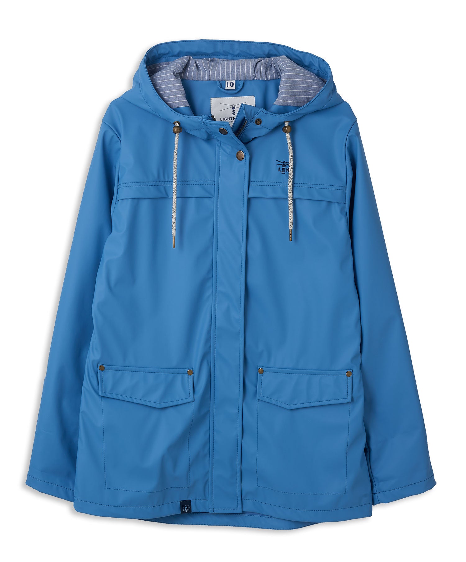 Marine Blue Lighthouse Bowline Short Rubberised Jacket 