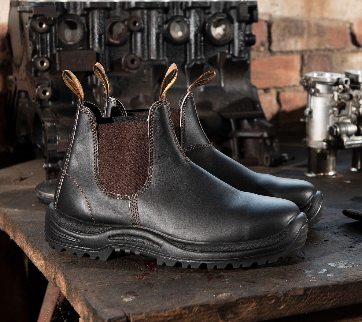 DEWALT Titanium Pull-On Men's Size 7.5 Dark Brown Leather Steel
