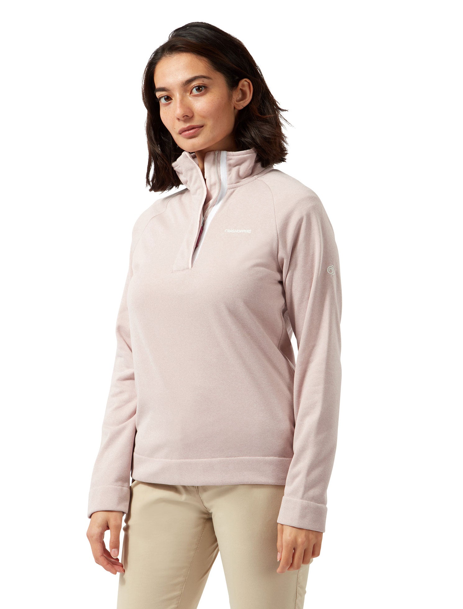 Ladies Lilac Craghoppers Ladies Helena Half Zip Fleece