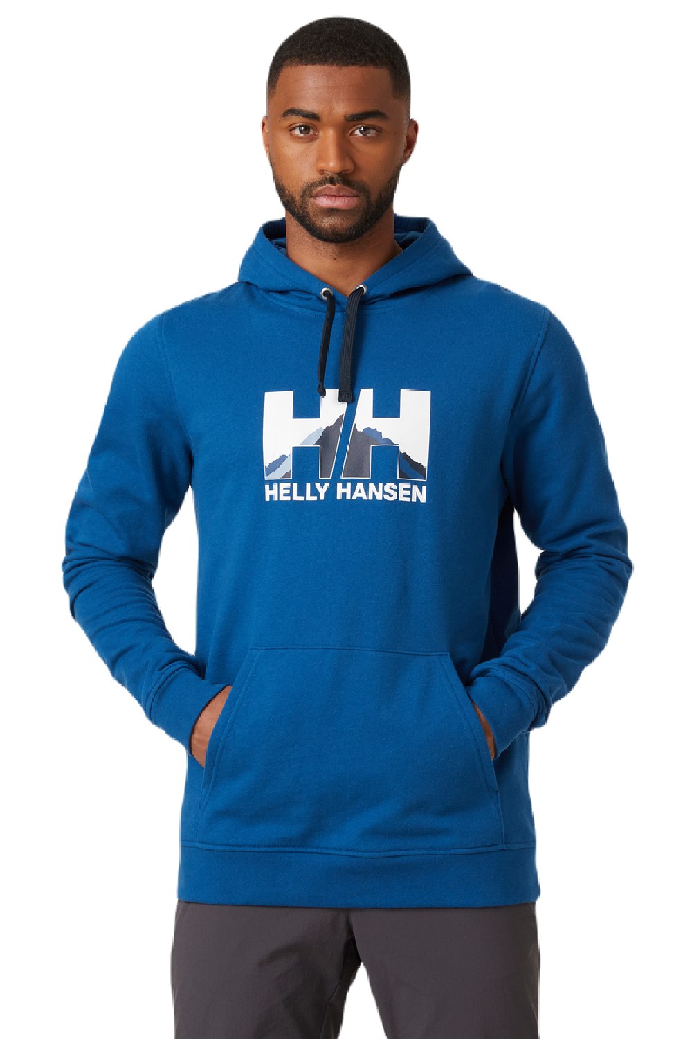 Helly Hansen Nord Graphic Pullover Hoodie in Deep Fjord